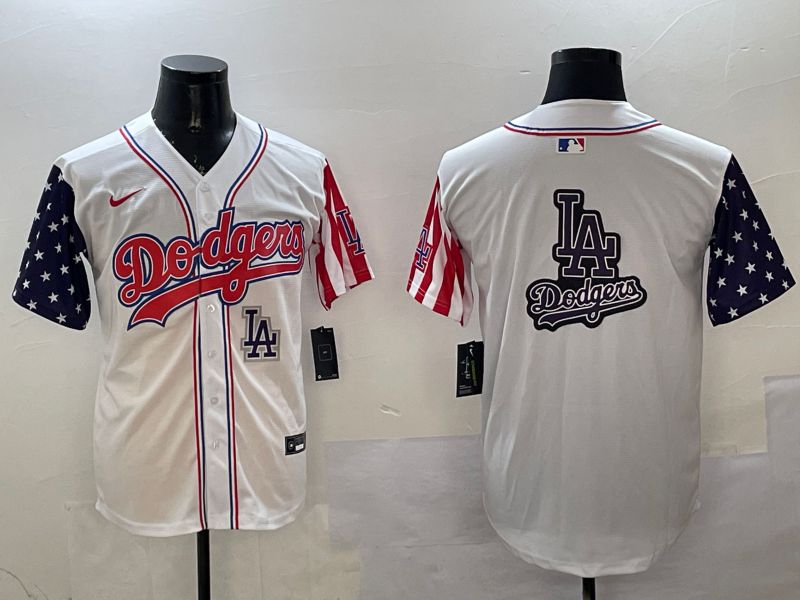 Men Los Angeles Dodgers Blank White a generation of national flags Joint name 2025 Nike MLB Jersey style 24->los angeles dodgers->MLB Jersey
